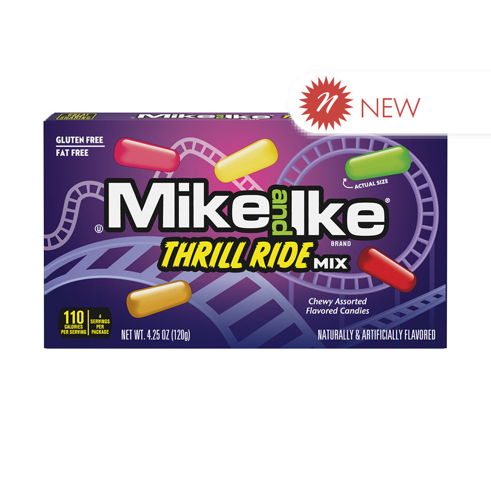 Wholesale Mike And Ike Thrill Ride Mix 4.25 Oz Theater Box- Bulk