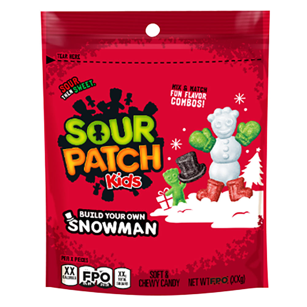 Wholesale Sour Patch Kids Build Your Own Snowman 10 Oz Pouch- Bulk