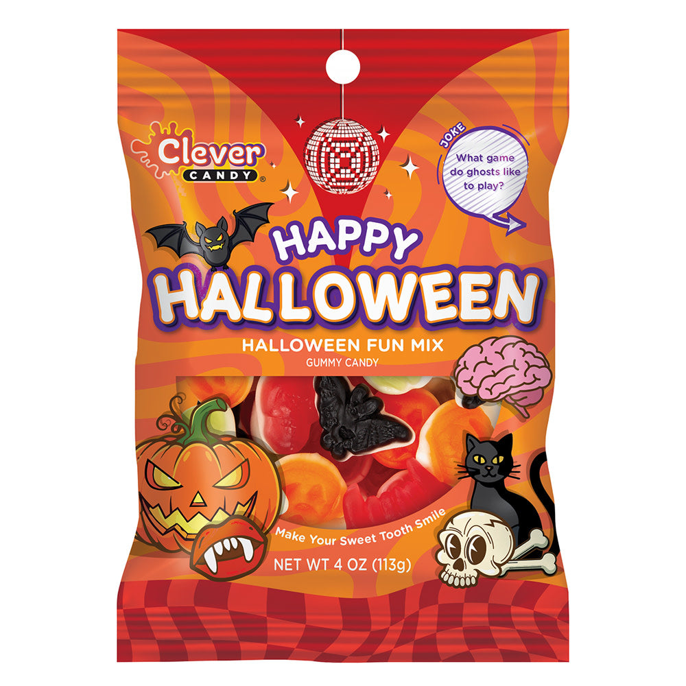 Wholesale Müttenberg Candy Happy Halloween 4 Oz Peg Bag- Bulk
