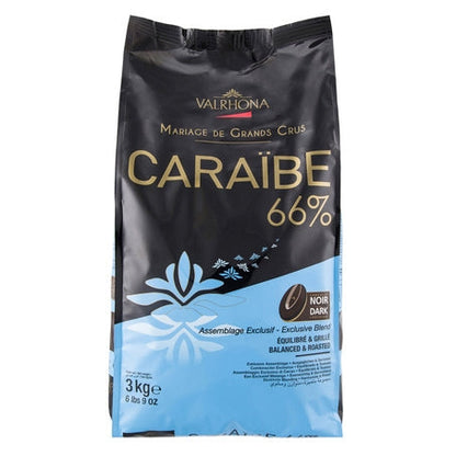 Wholesale Valrhona Case Caraibe Dark Chocolate 66%- Bulk