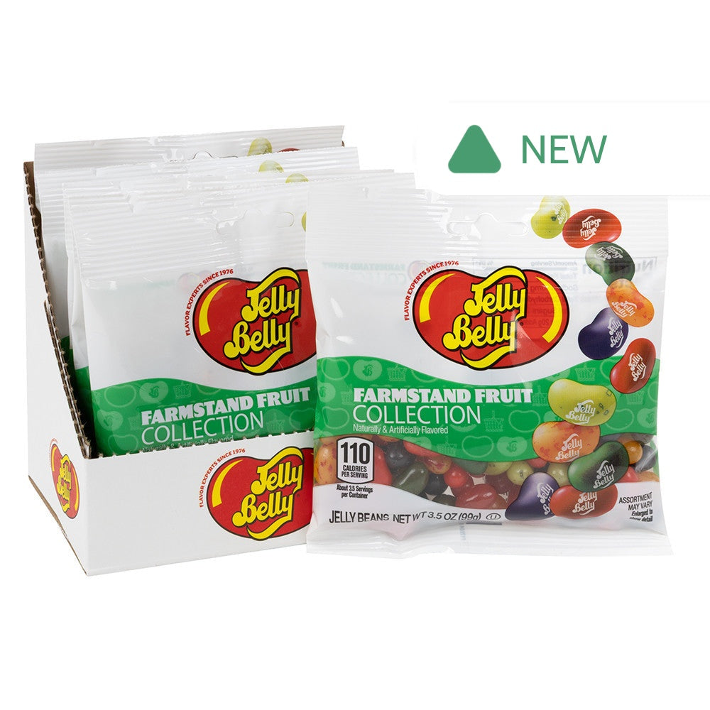 Wholesale Jelly Belly Farmstand Fruit Collection 3.5 Oz Peg Bag- Bulk