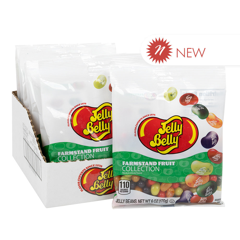 Wholesale Jelly Belly Farmstand Fruit Collection 6 Oz Peg Bag- Bulk