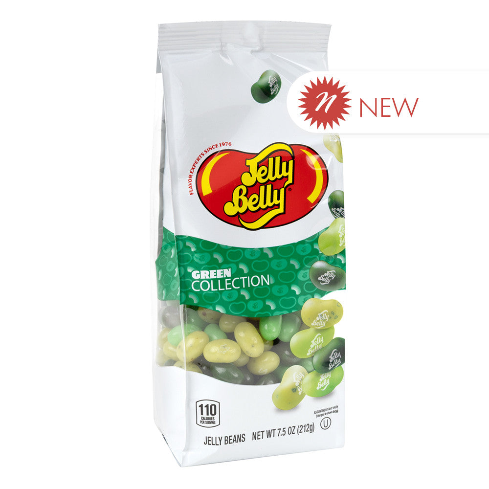 Wholesale Jelly Belly Color Collection Green 7.5 Oz Gift Bag- Bulk