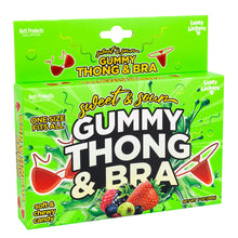Wholesale Gummy Thong & Bra Sweet & Sour 7 Oz Peg Box- Bulk