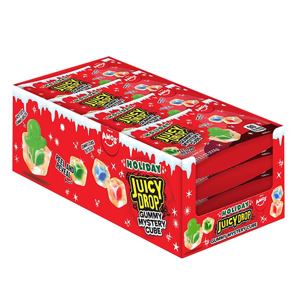 Wholesale Juicy Drop Holiday Gummy Mystery Cube 2.2 Oz Bag- Bulk