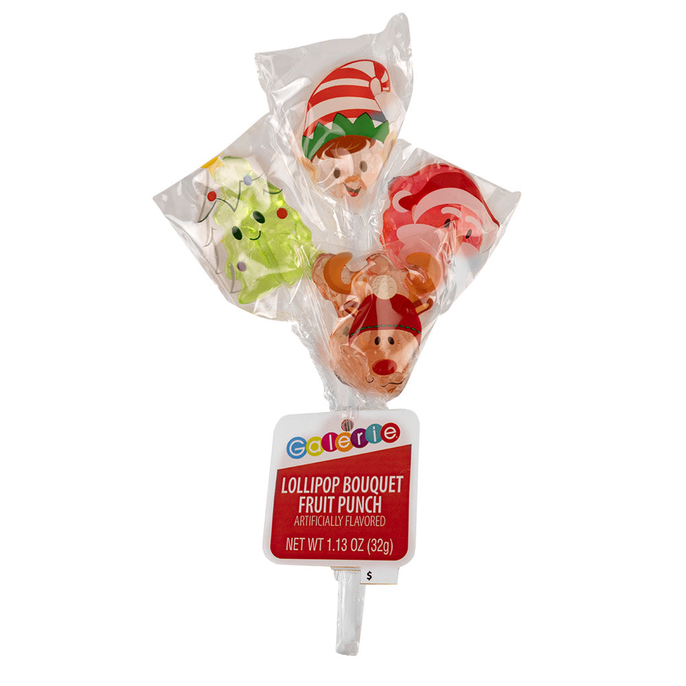 Wholesale Santa & Friends Fruit Punch Lollipop Bouquet 1.13 Oz- Bulk