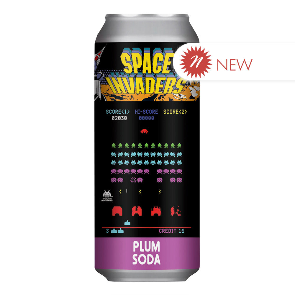 Wholesale Space Invaders Plum Soda 16 Oz Can- Bulk