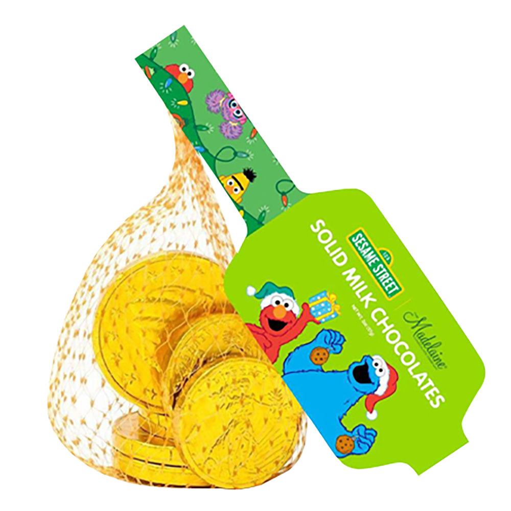Wholesale Madelaine Sesame Street Milk Chocolate Character Coins 2 Oz Mesh Bag- Bulk
