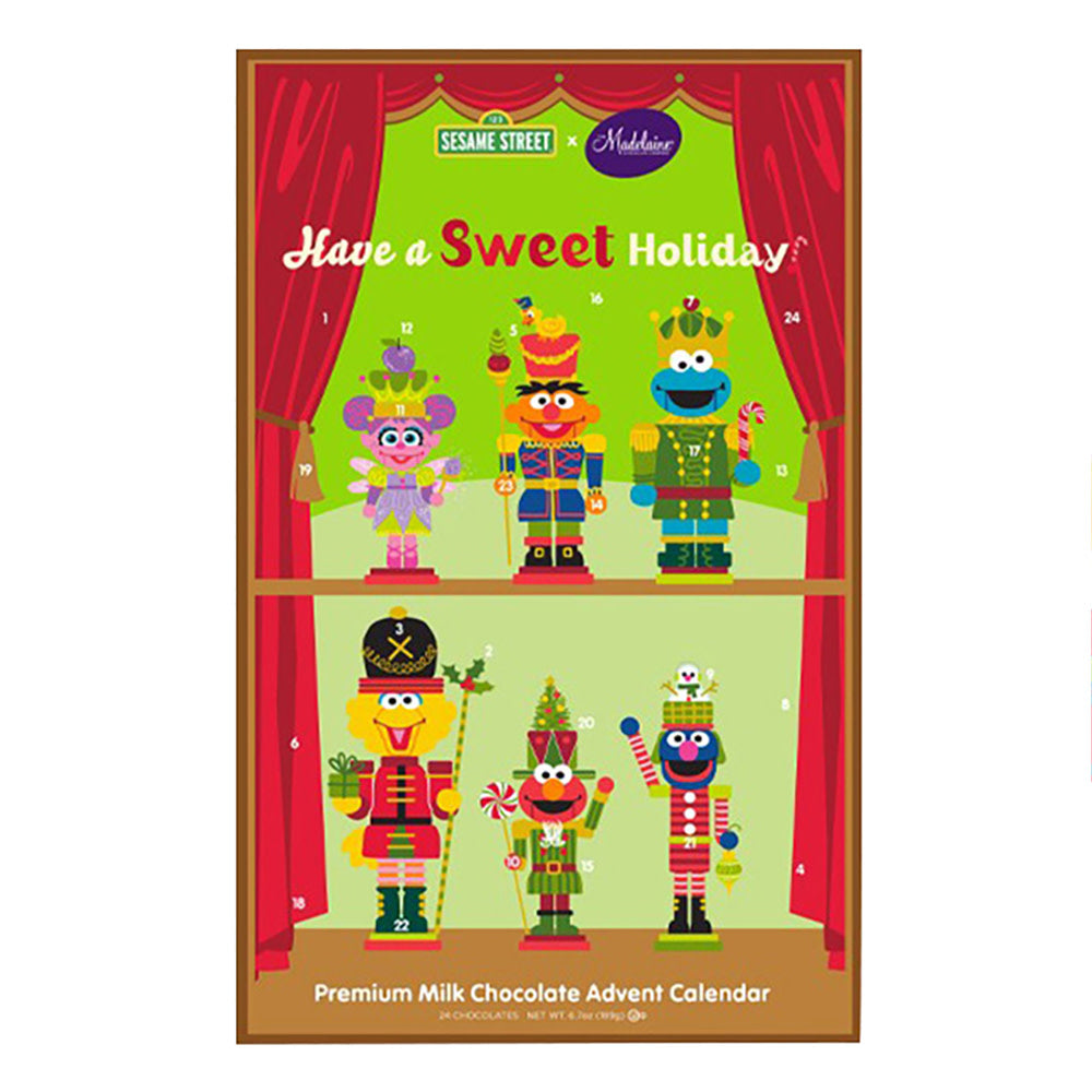 Wholesale Madelaine Sesame Street Nutcracker Advent Calendar 8 Oz- Bulk