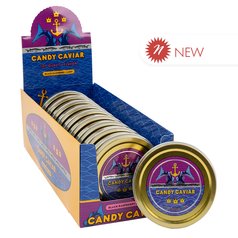 Wholesale Candy Caviar Black Raspberry 1.5 Oz Tin- Bulk