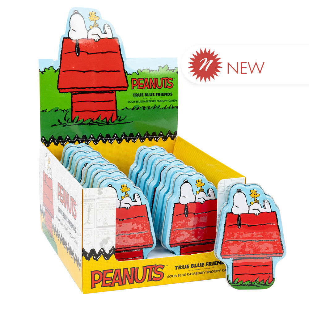 Wholesale Peanuts True Blue Friends Doghouse 0.9 Oz Tin- Bulk