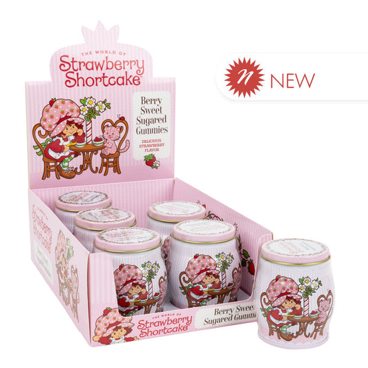 Wholesale Strawberry Shortcake Berry Sweet Sugared Gummies 3.7 Oz Tin- Bulk