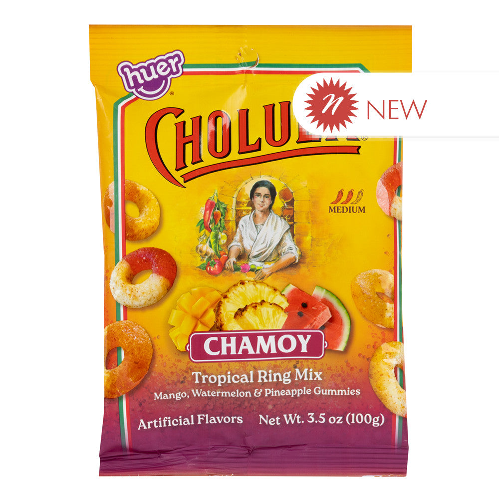 Wholesale Cholula Chamoy Tropical Ring Mix 3.5 Oz Peg Bag- Bulk