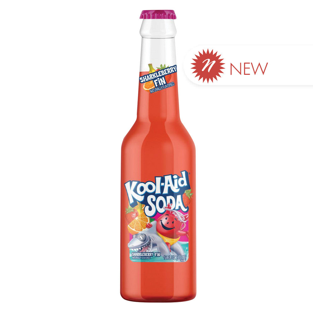 Wholesale Kool-Aid Sharkleberry Fin Soda 12 Oz Bottle- Bulk