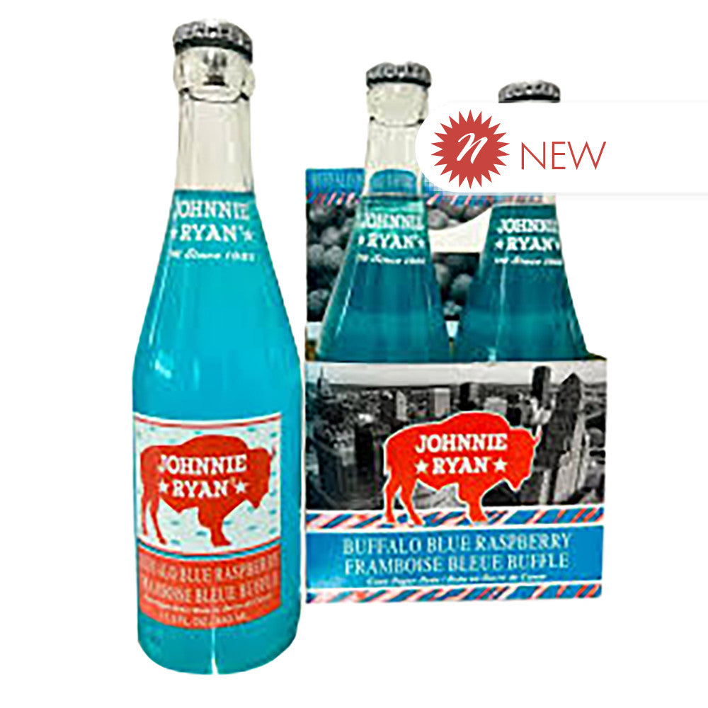 Wholesale Johnnie Ryan Buffalo Blue Raspberry Soda 11.5 Oz Bottle- Bulk
