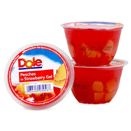 Wholesale Dole Case Peaches In Strawberry Gel- Bulk