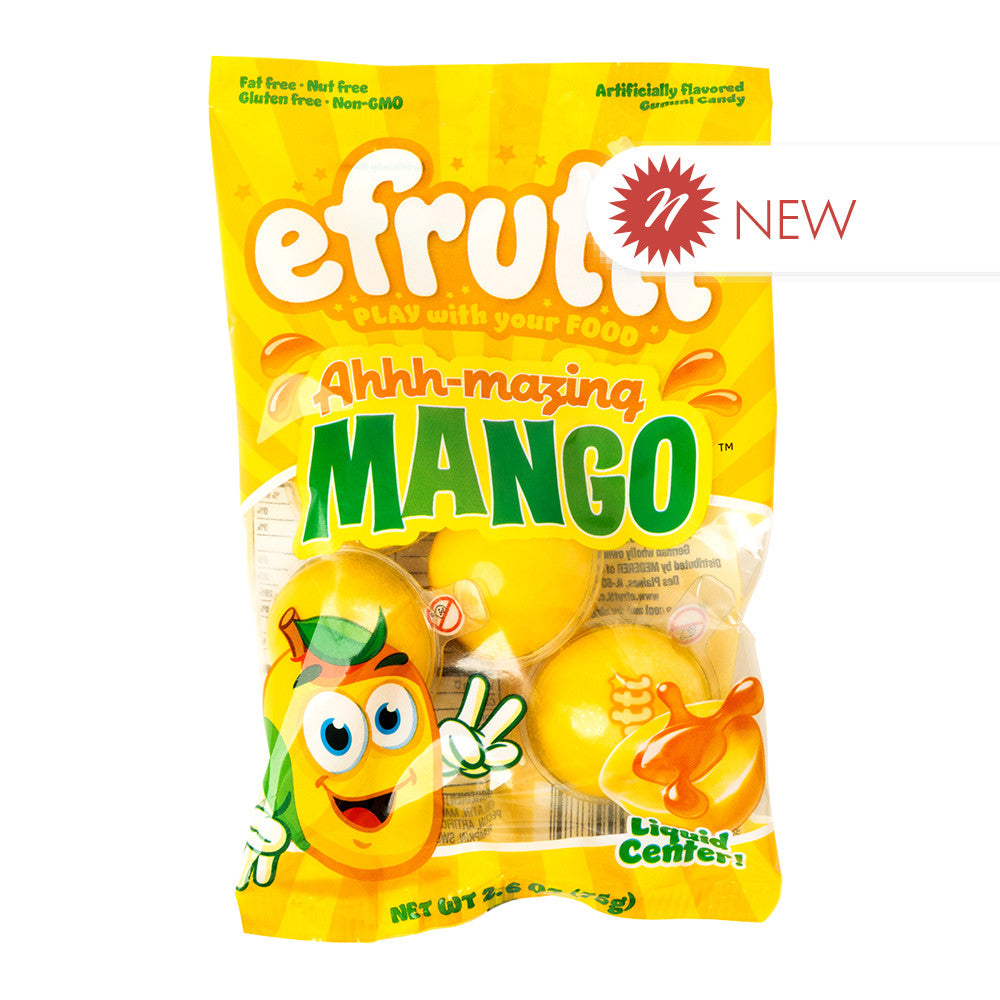 Wholesale Efrutti - Ahhhmazing Mango - Peg - 4Pc - 2.6Oz - Pk12- Bulk
