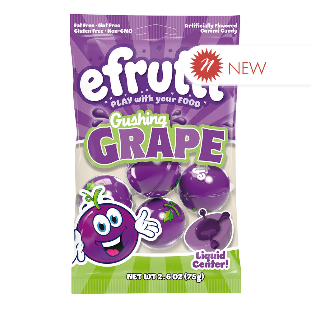 Wholesale Efrutti - Gushin Grape - Peg - 4Pc - 2.6Oz - Pk12- Bulk
