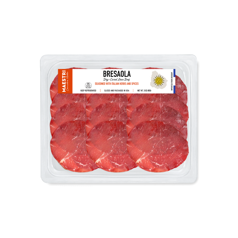 Wholesale Maestri Case Imported Sliced Bresaola- Bulk
