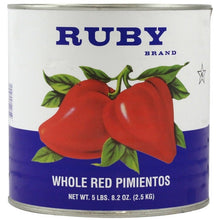Wholesale Ruby Case Whole Sweet Red Pimentos- Bulk