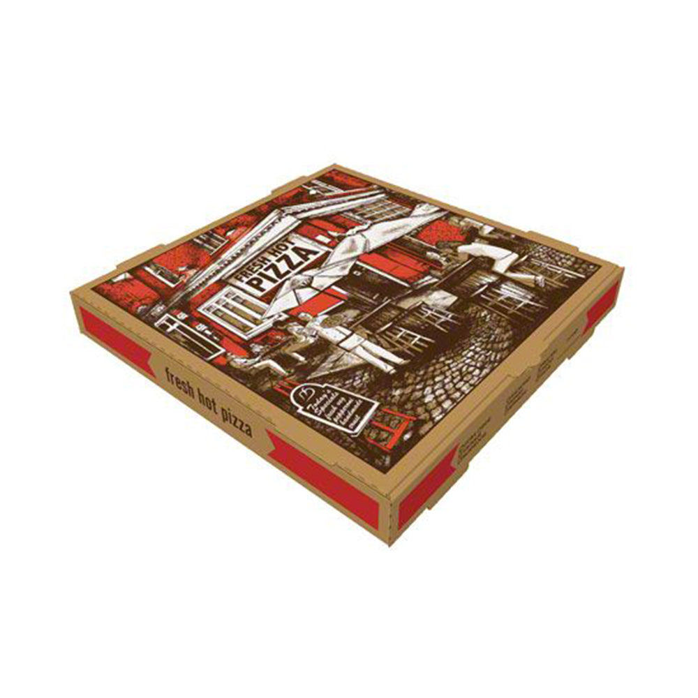 Wholesale B Flute Case 14 Inch Brown Corrugated Pizza Box B Flute- Bulk