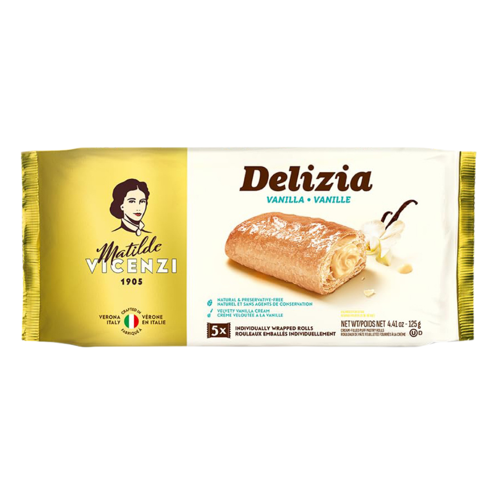 Wholesale Vicenzi Case Delizia Cream Filled Puff Pastry Bar- Bulk