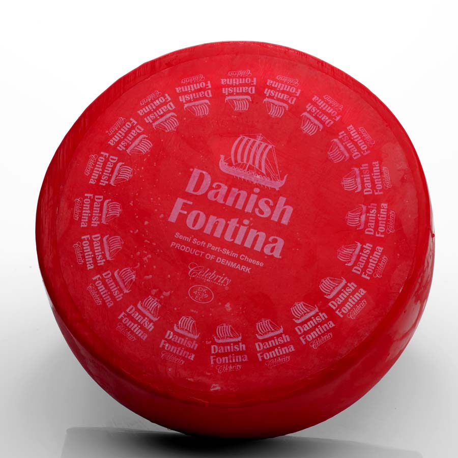 Wholesale Danish Md Red Wax Fontina- Bulk