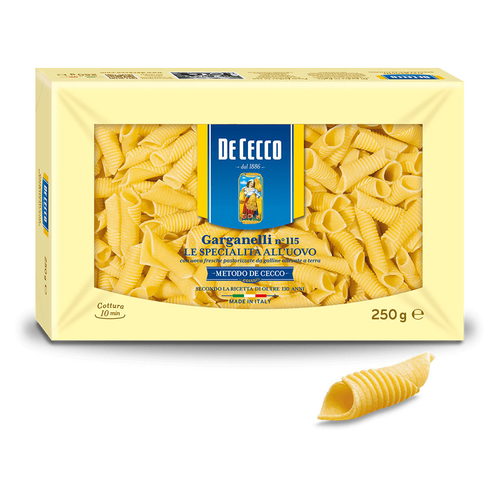 Wholesale De Cecco Garganelli Egg Pasta | 8.8 oz- Bulk