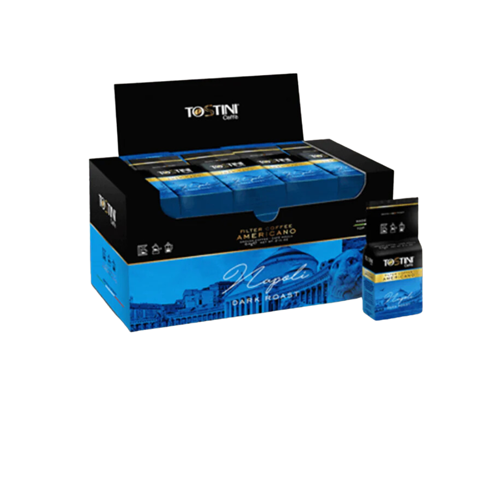 Wholesale Tostini Caffe Case Ground Napoli Drip Coffee- Bulk