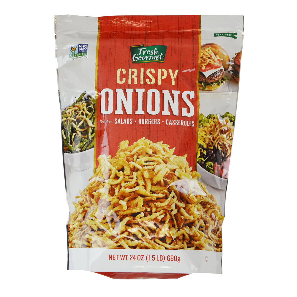 Wholesale Fresh Gourmet Crispy Fried Onions | 24 oz- Bulk