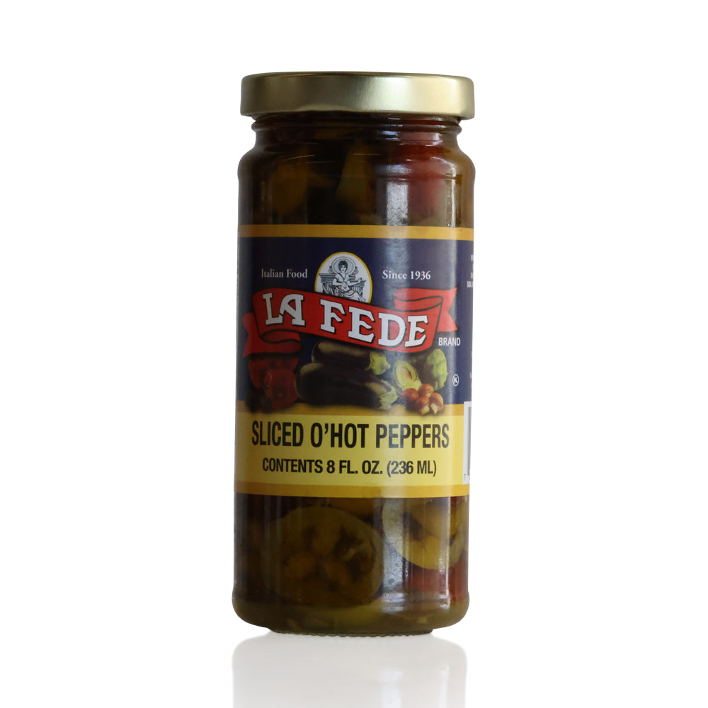 Wholesale La Fede Sliced O-Hot Peppers With Oil | 8 oz- Bulk