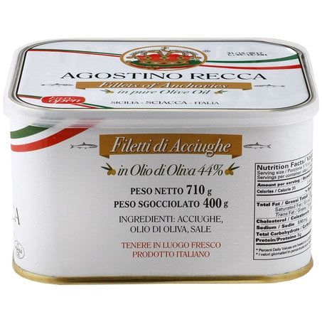 Wholesale Recca Case Anchovies Filets In Olive Oil- Bulk