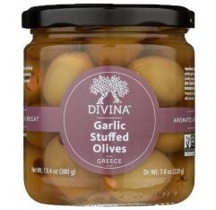 Wholesale Divina Garlic Stuffed Olives 7.8 Oz- Bulk
