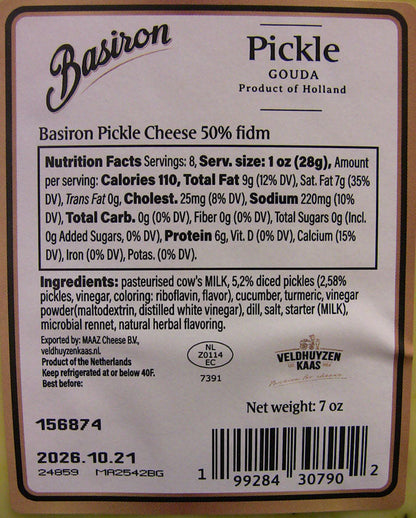 Wholesale Basiron Pickle Gouda 200G- Bulk