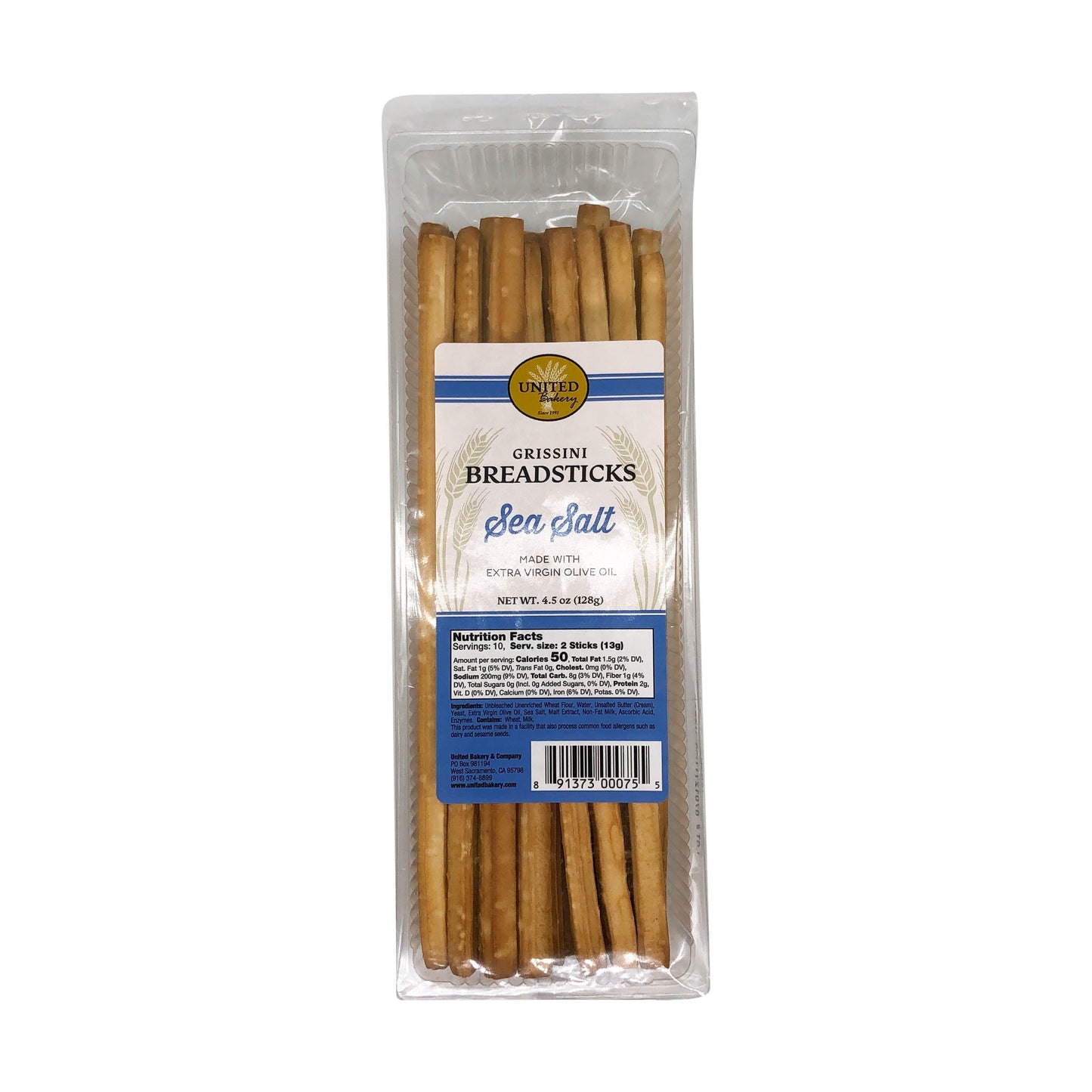 Wholesale Grissini Rustico Breadstick Seasalt- Bulk