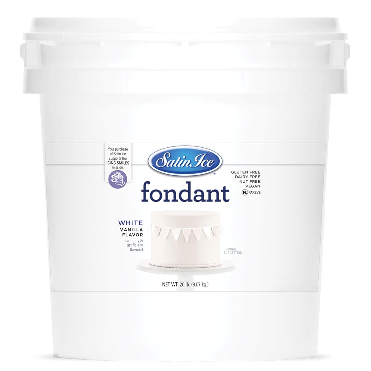 Wholesale Satin Ice Case White Vanilla Fondant- Bulk