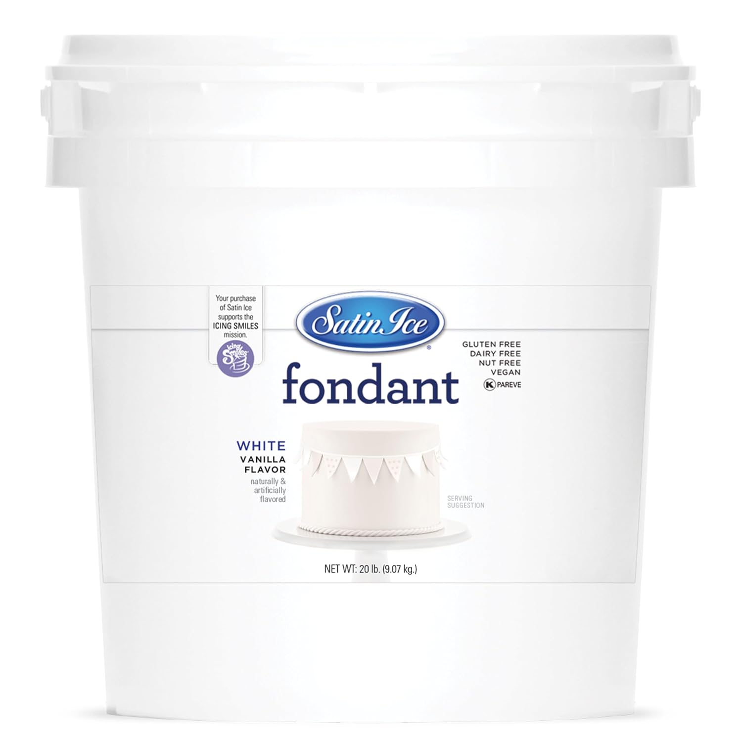 Wholesale Satin Ice Case White Vanilla Fondant- Bulk
