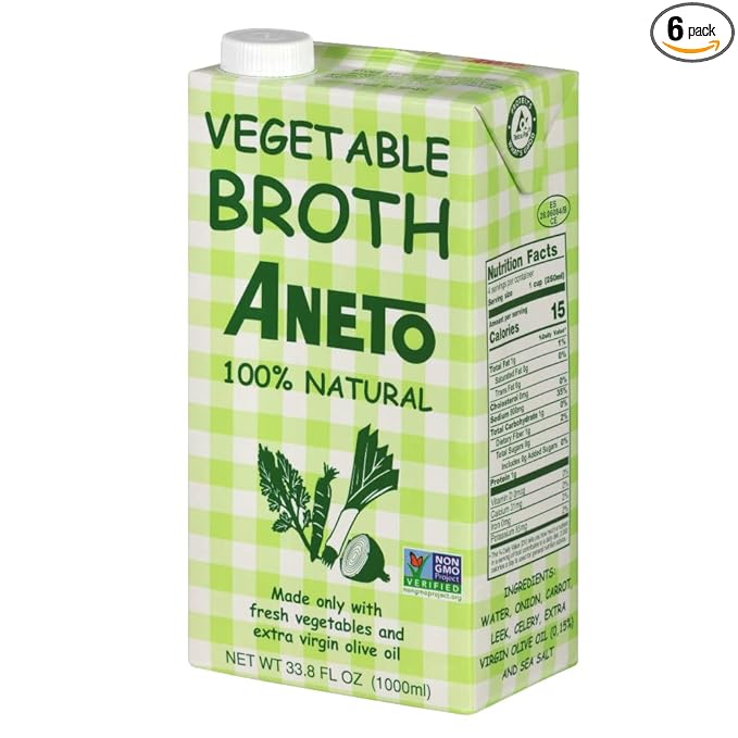 Wholesale Aneto Vegetable Broth 34Oz- Bulk