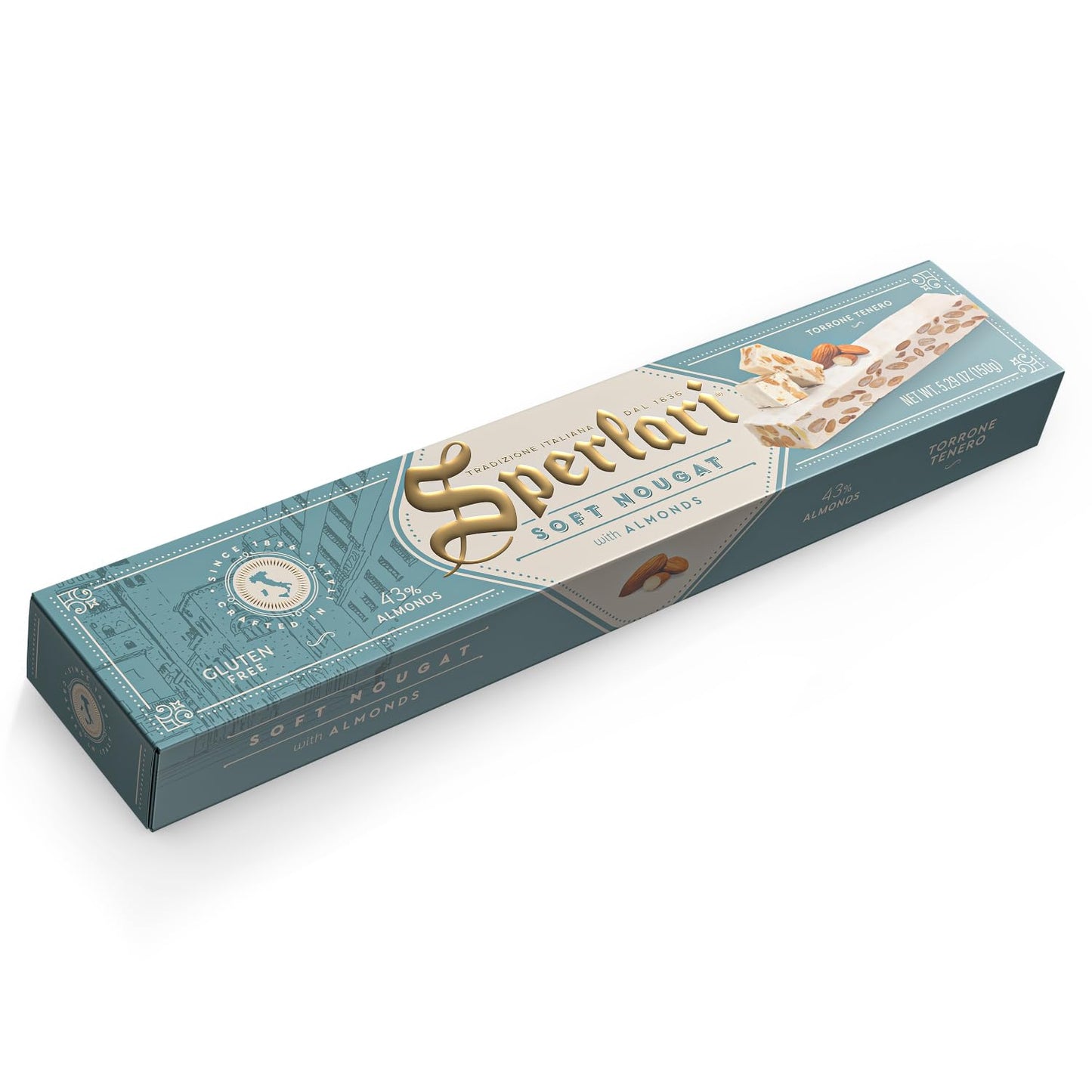 Wholesale Sperlari Case Soft Nougat Bar With Alomonds- Bulk