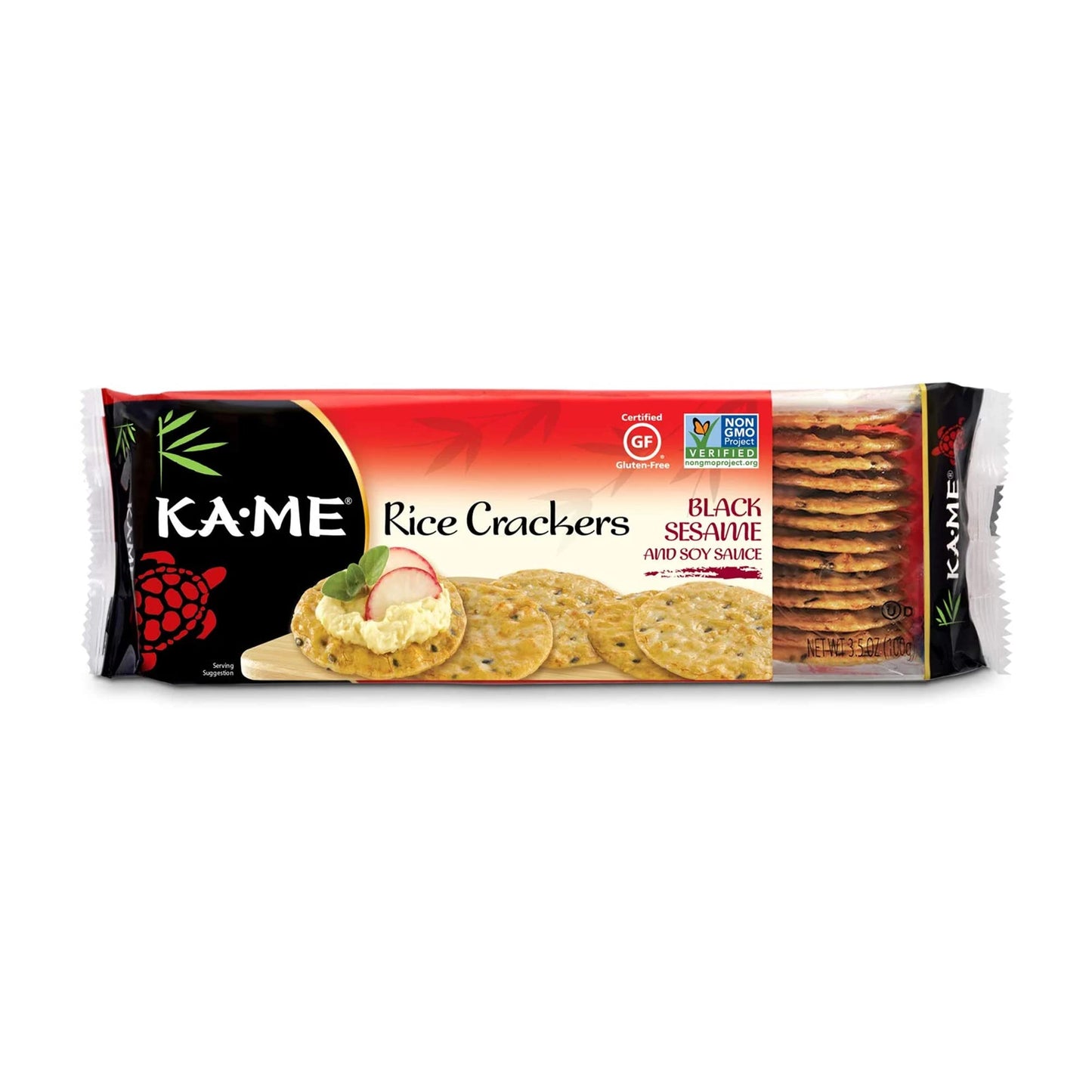 Wholesale Kame Rice Cracker Black Ses Soy- Bulk
