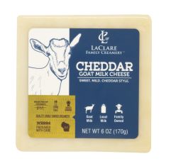 Wholesale Laclare Farms Goat Cheddar Cuts 6 Oz- Bulk