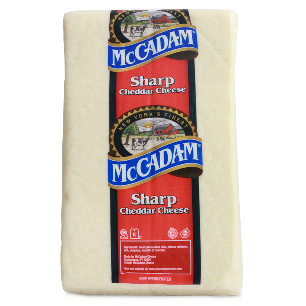 Wholesale Mccadam Case New York Sharp White Cheddar Cheese- Bulk