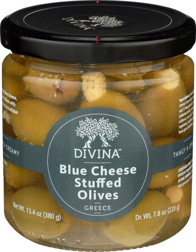 Wholesale Divina Blue Cheese Stuffed Olives 7.8 Oz-6ct Case Bulk