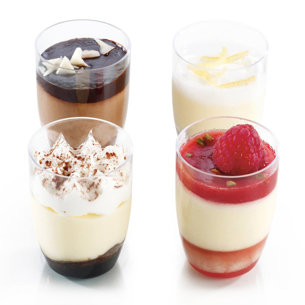 Wholesale White Toque Case Mini Assorted Dessert Cups- Bulk