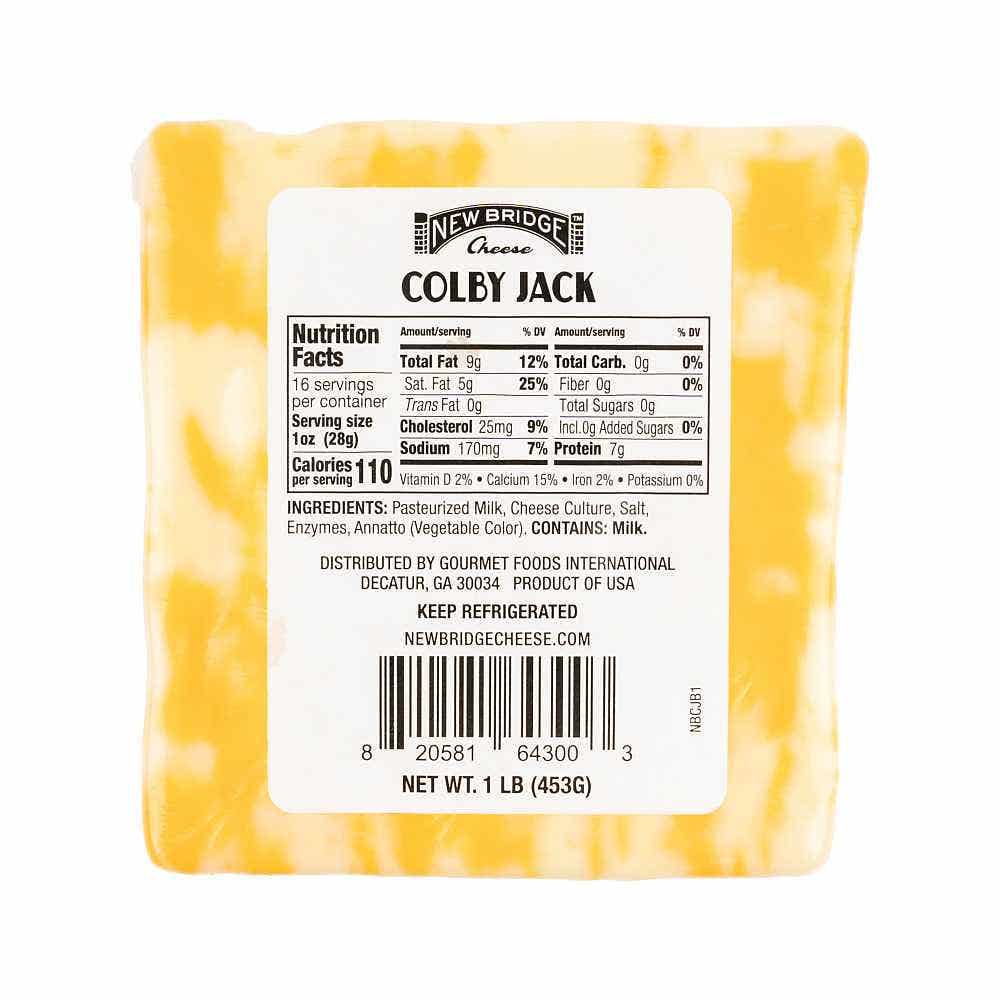 Wholesale New Bridge Colby Jack Cuts 16 Oz- Bulk