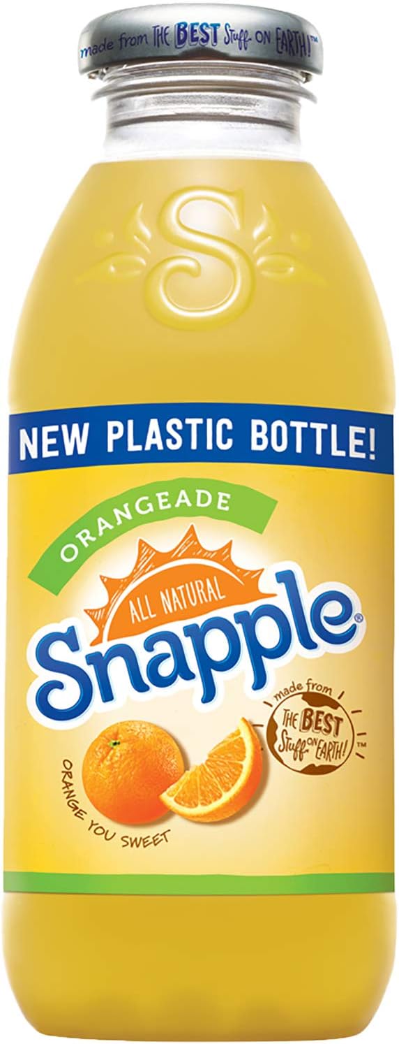 Wholesale Snapple Case Orange Beverage Plastic Bottle- Bulk