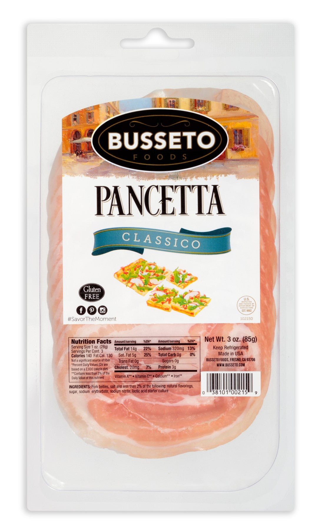 Wholesale Busseto Sliced Pancetta- Bulk