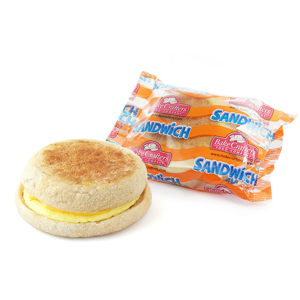 Wholesale Bake Crafters Case Whole Grain Egg And Cheese English Muffin Sandwich- Bulk