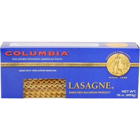 Wholesale Columbia Ribbed Lasagne Pasta | 1 lb- Bulk