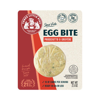 Wholesale Les Trois Egg Bite Prosciutto&Gruye- Bulk